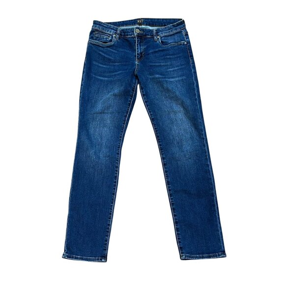 KUT From the Kloth Boyfriend Medium Wash Tapered Leg Denim Jeans SP094MJ6 Size 8 - Picture 1 of 8